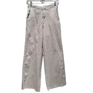 Miou Muse Beige High Waisted‎ Wide Leg Pants Size Small